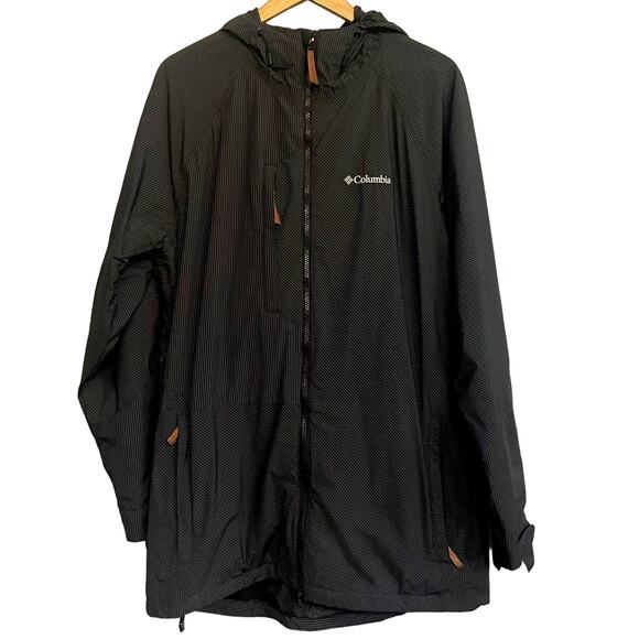 Columbia Interchange Jacket Omni-Heat Pinstriped Hooded Mens L - Picture 1 of 10